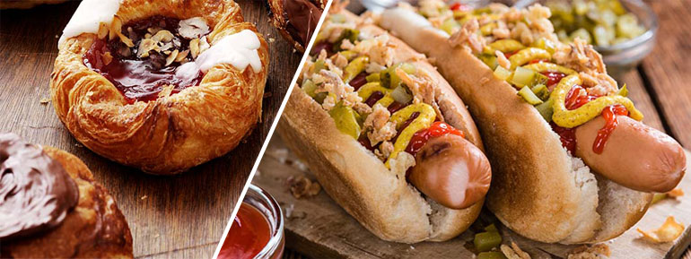 Wienerbrod und Hotdogs